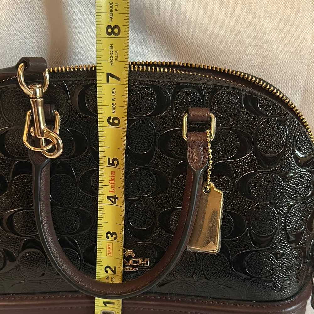 Coach Black and Dark Purple Crossbody Bag - Picture 8 of 9